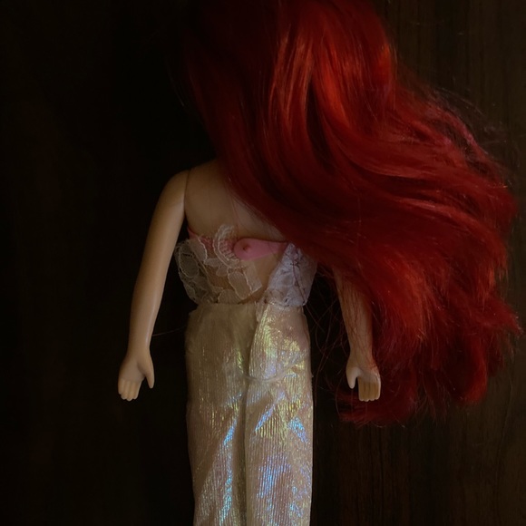 Vintage 1991 Tyco Disney The Little Mermaid Beautiful Bride Ariel Barbie Doll - Picture 4 of 9